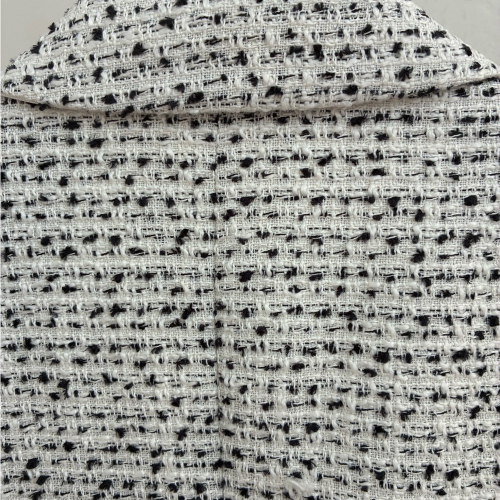 Ann Taylor Hutton Tweed Blazer, White/Black, 6P - Picture 6 of 6
